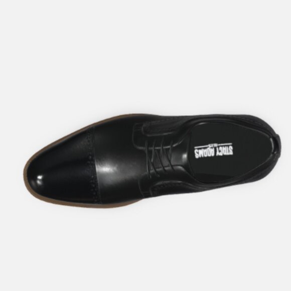 Stacy Adams Men’s Dickinson Cap‑Toe Oxford - Black - Picture 5 of 6